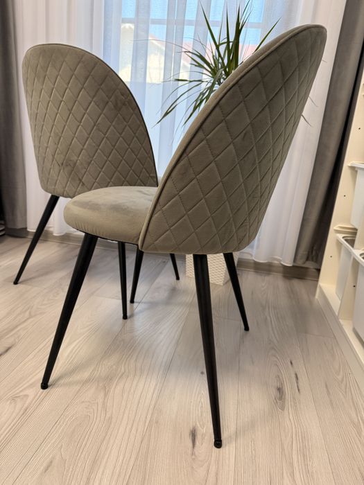 Scaune de masa catifea