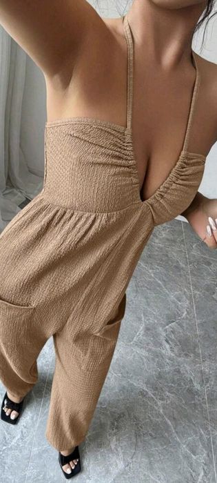 Salopeta lunga de dama cu buzunare Shein/ stil Zara Massimo Dutti