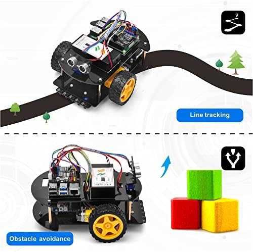 Смарт робот кола за програмиране Python IoT Raspberry Pi DIY комплект