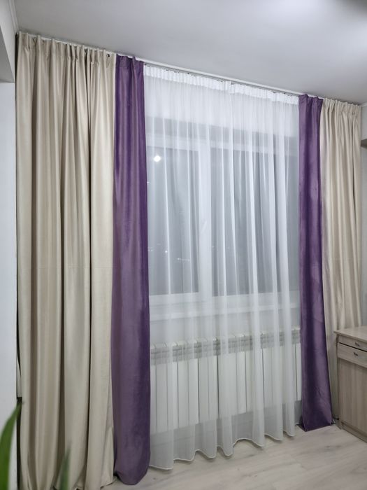 Новые готовые бархатные шторы и тюли