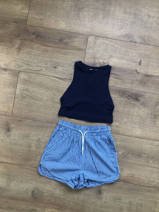 Zara зара сет топ с къси панталони