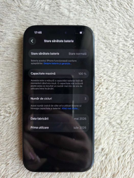 TELEFON Iphone 15 128 gb baterie 100%