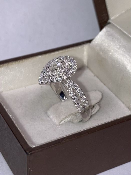 Inel aur alb cu diamante 1.02ct