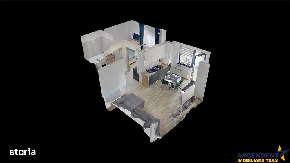 Apartament tip studio, mobilat si utilat modern, terasa,  Cartier Flor