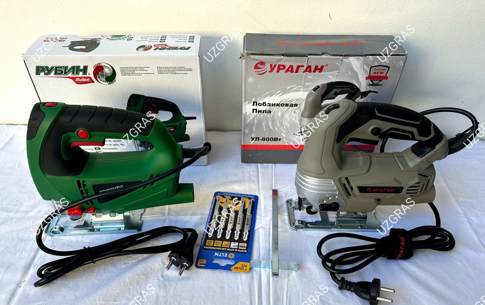 2в1 комплект вместе лобзик Ураган + лобзик Рубин оригинал новый 800вт