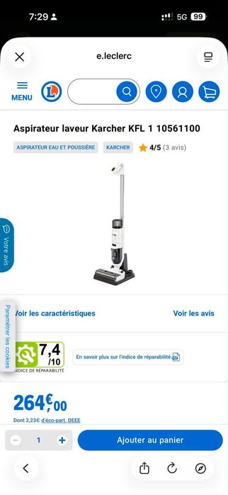 Неразопаковани бройки! 3г. Гаранция KARCHER KFL 1 / FCV Акумулаторна миячка и прахосмукачка