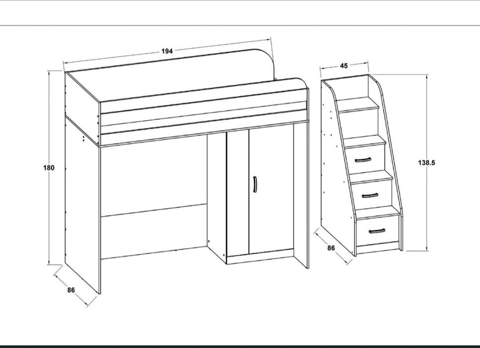 Двуетажно легло детско
