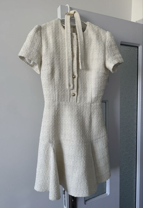 Рокля бяла букле Christine fashion