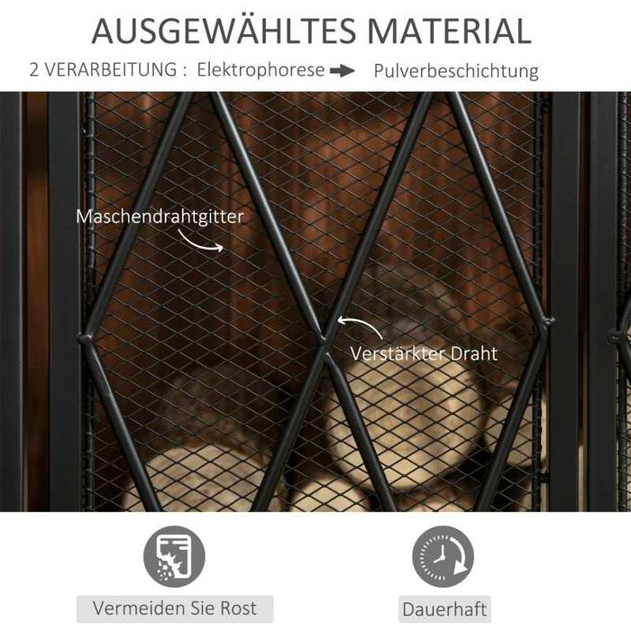 HOMCOM Защитен екран от искри, сгъваем, 3-частичен, 120 см x 79 см