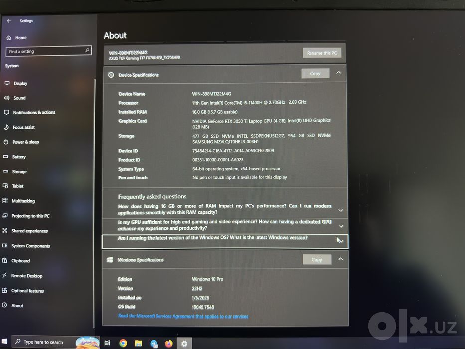 Asus tuf f17 gaming