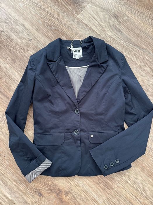 Дамско сако MARX M - тъмно синьо, вталено