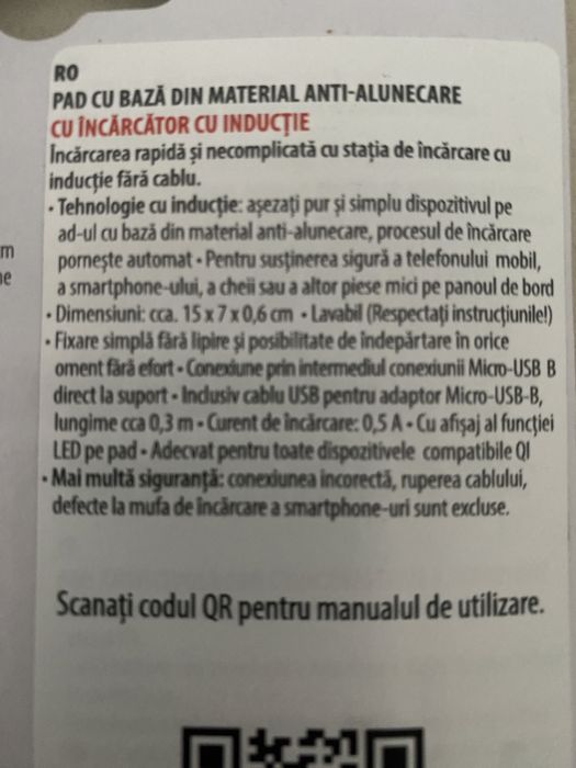 vand incarcator wireless cu anti alunecare