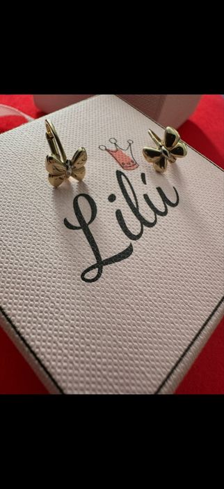 Cercei bebe aur 14k noi Lilu Fluturasi