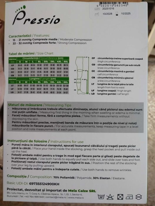 Ciorapi compresivi Pressio