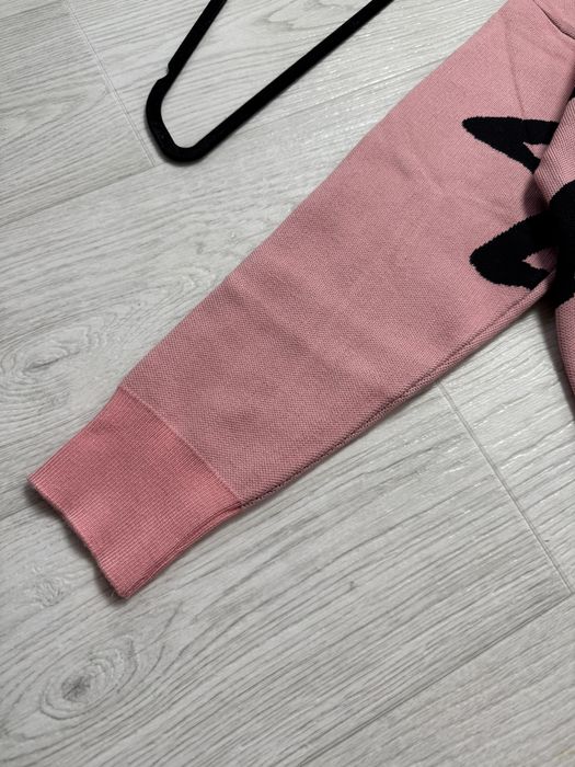 Класически плетен пуловер Stussу с разпознаваемо лого