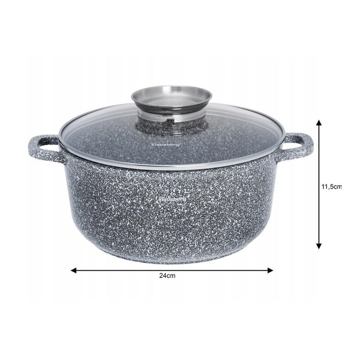 Set 3 oale marmorate 20cm, 24cm, 28cm, premium din aluminiu acoperite