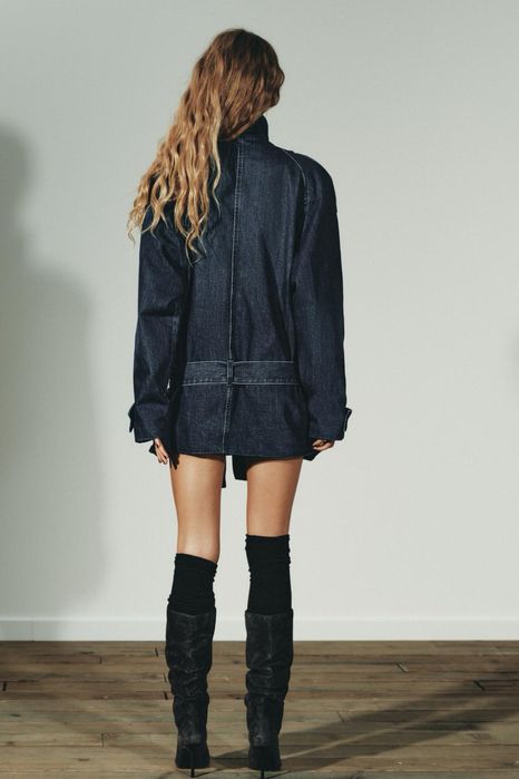 Geaca zara femei blug bumbac premium S