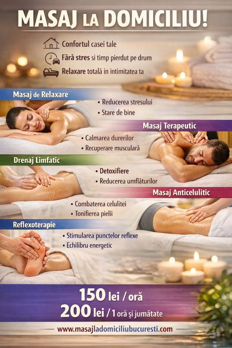 Masaj la domiciliu – maseur autorizat
