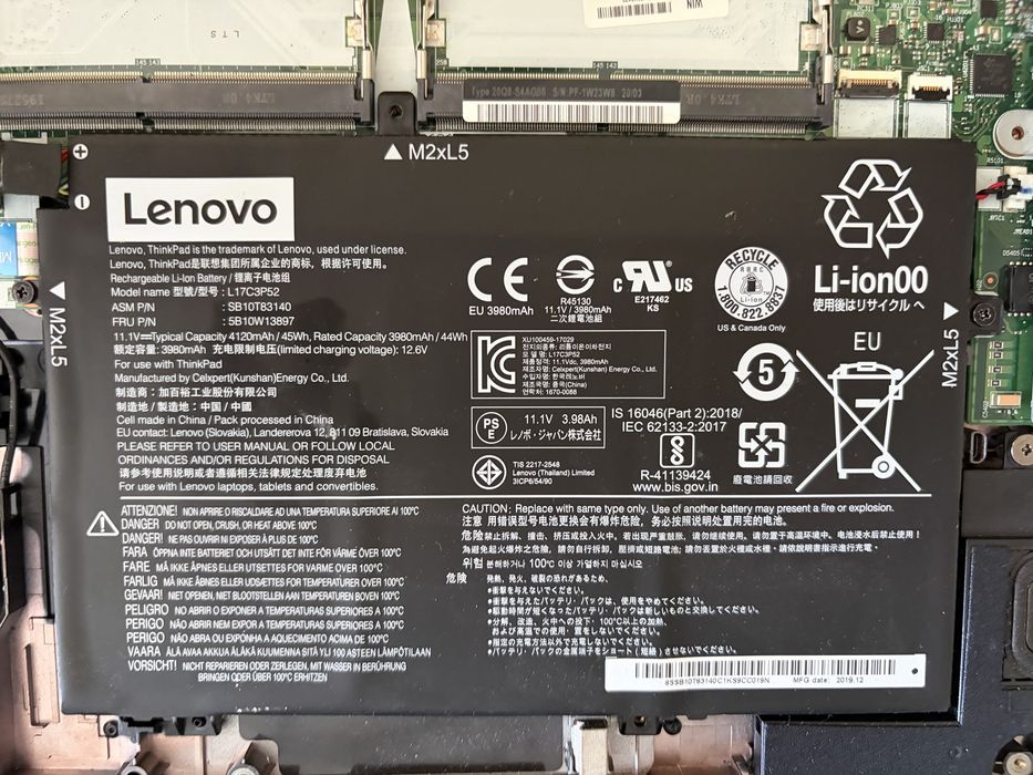 Lenovo L590 на части