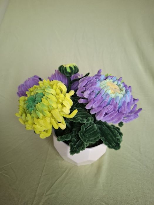 Aranjament handmade din fire plușate