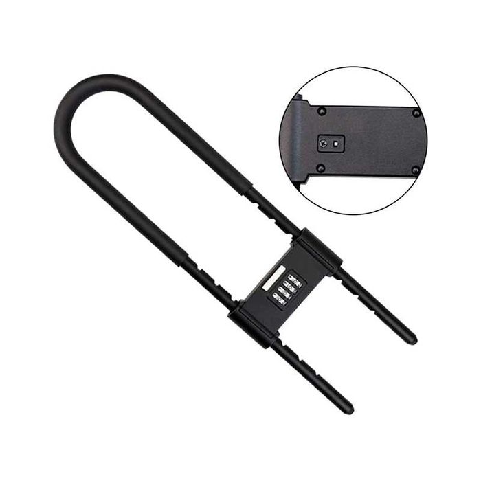 Заключващо устройство за велосипед с код, U-образна скоба, 34 x 12 см.