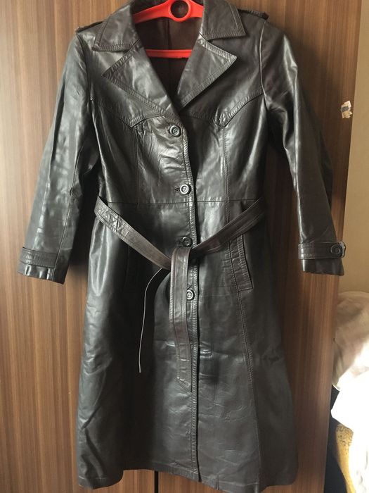 Женский кожаный натур плащ р.46  Финский, Мирабад