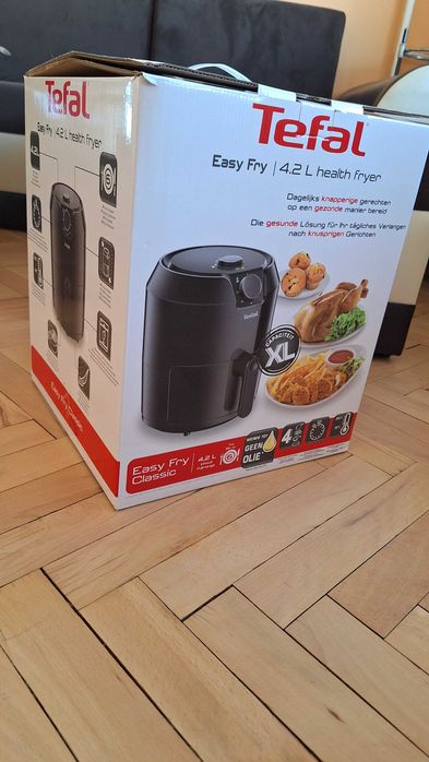 Tefal Easy Fry Classic, Уред за готвене с горещ въздух EY201815, Черен, 4.2 л.