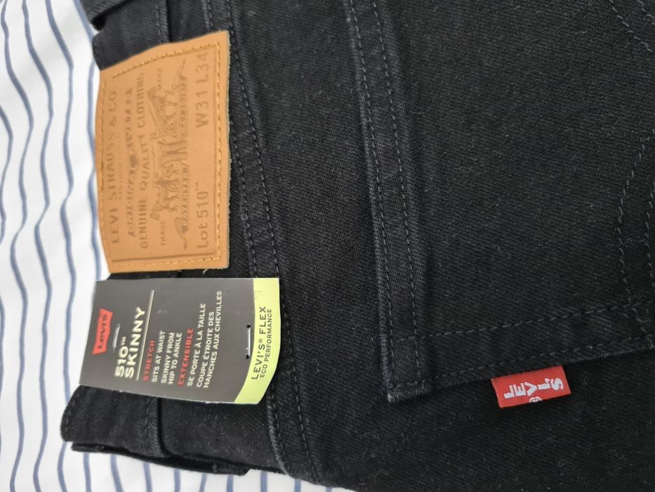 Blugi Barbati Levi's 510 Skinny 31/34 Black Leaf Noi