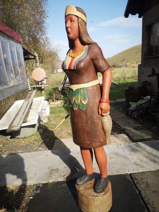 Sculptura lemn Indianca
