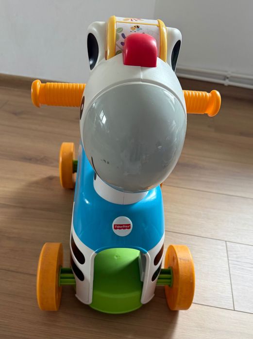 Balansoar Zebra cu roti si sunete - Fisher Price 61x18x40 cm
