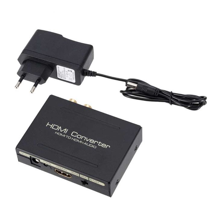 Convertor HDMI la HDMI + audio Optic SPDIF + RCA, 4K+2K, alimentare DC
