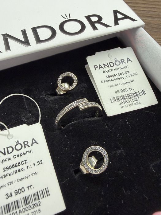 Pandora (кольцо и сережки)