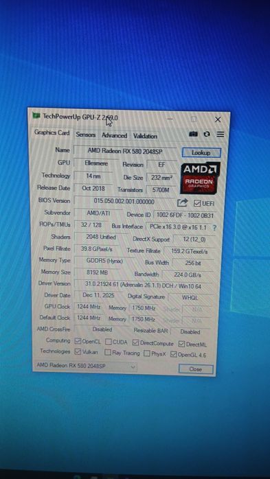 Игровой пк rx580 i5 4770