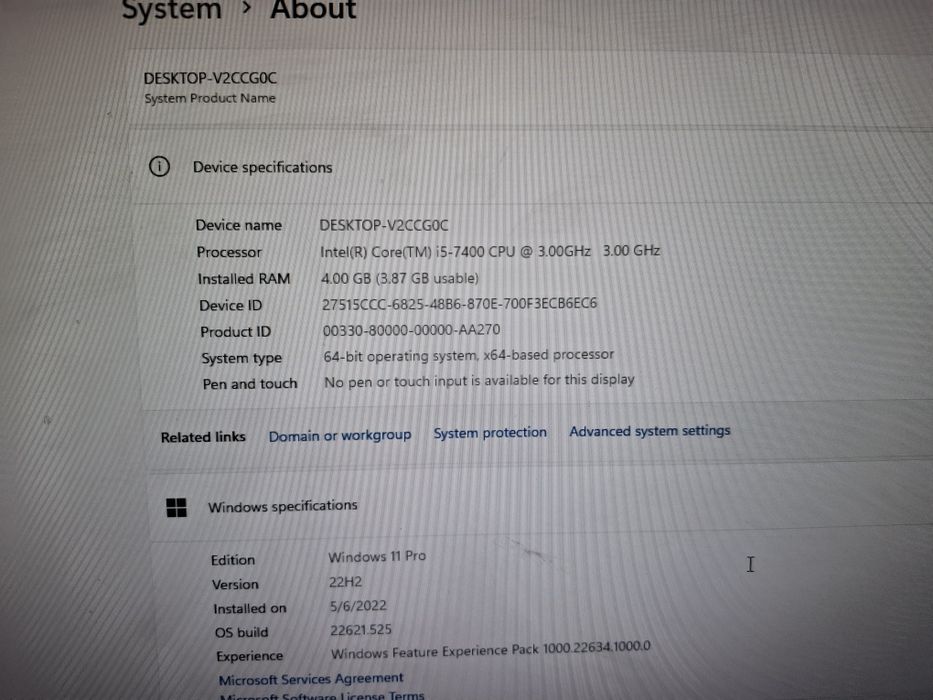 Vand pc de office cu I5 7400