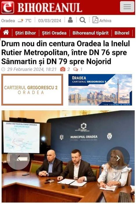 Teren Cihei Sanmartin in Cartierul GRIGORESCU 2 Oradea str Progresului