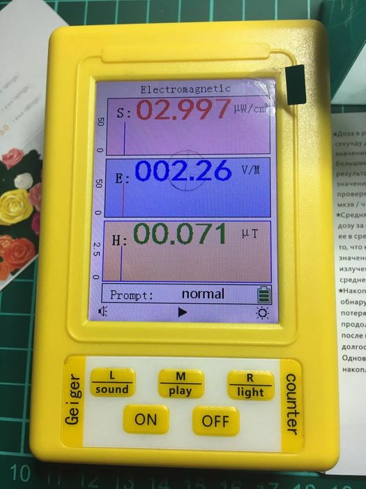 тестер радиации счётчик Гейгера дозиметр электромагнит излучения EMF