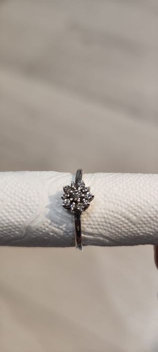 Кольцо серебро с бриллиантами