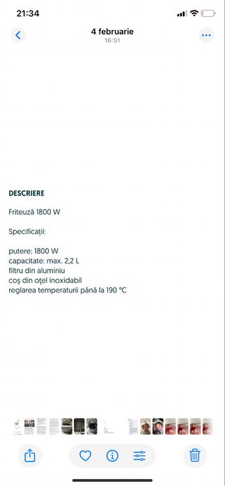 Friteuza 1800w Switch on