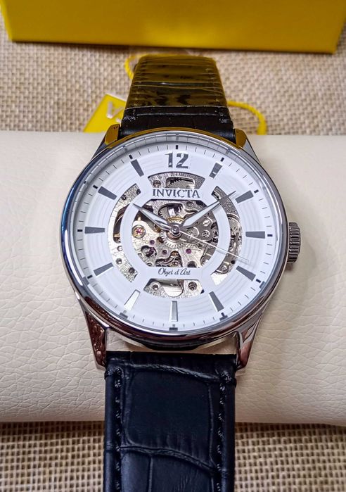 Ceas Invicta  Objet D Art Automatic White Skeleton Dial - Barbati