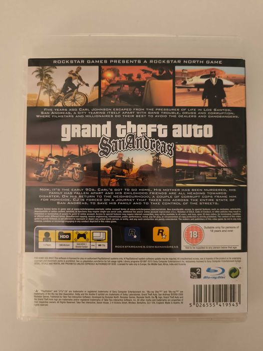 GTA San Andreas 65лв.Игра за Ps3, Playstation 3
