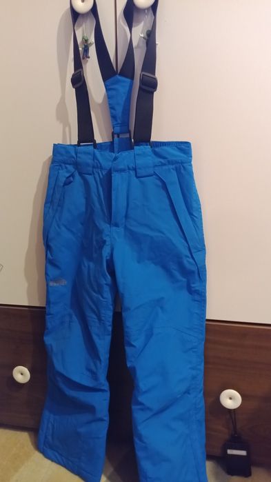 2xPantaloni dubli ski-sanie copii: 8ani(128cm)+9ani(134cm)impermeabili