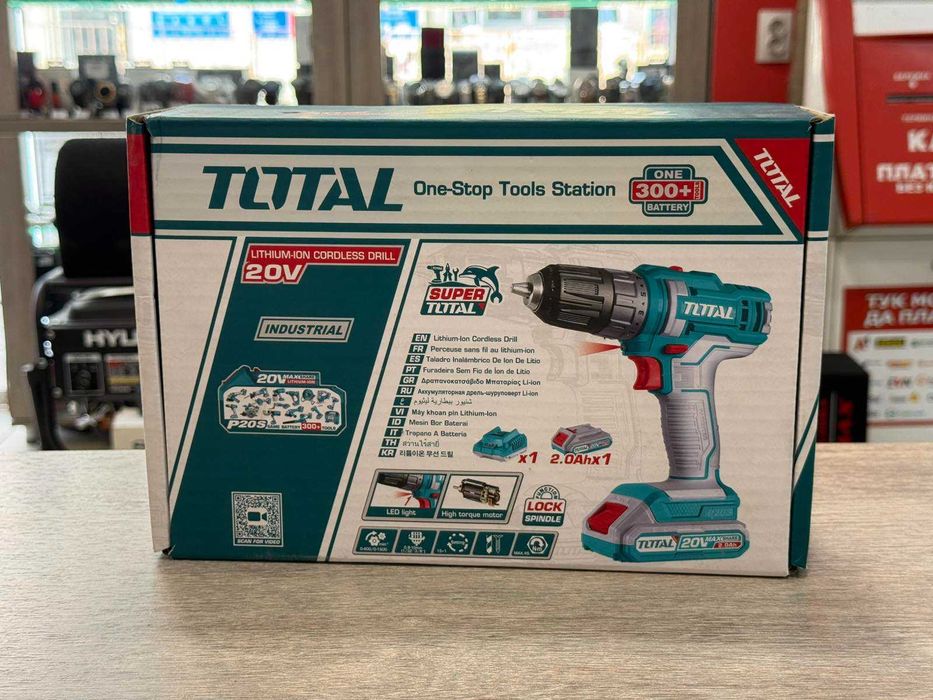 Акумулаторен винтоверт TOTAL TDLI20051E – 45Nm