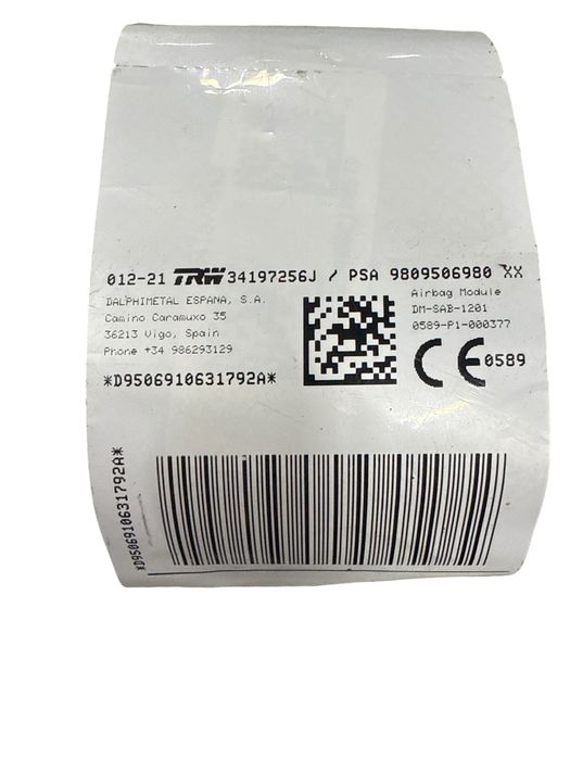 Airbag Scaun Dreapta Peugeot 3008 Suv Ii M_ 2016 - > 9809506980