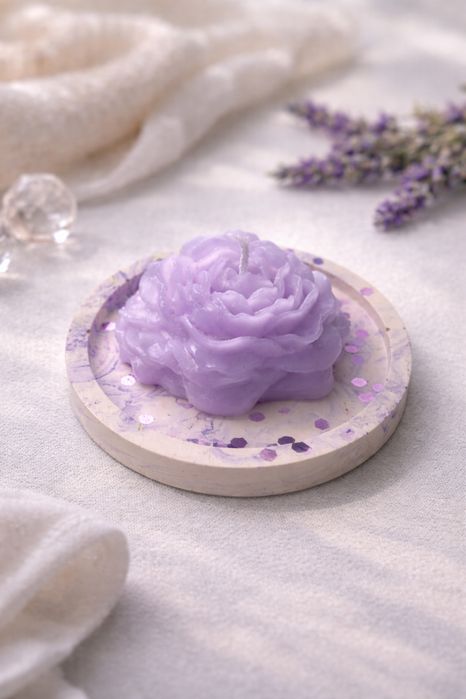 Свеча пион и подставка