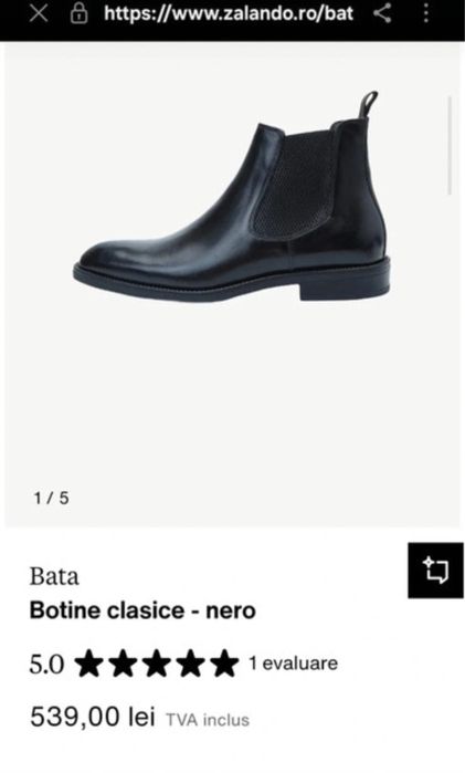 Ghete/botine barbati Bata piele naturala