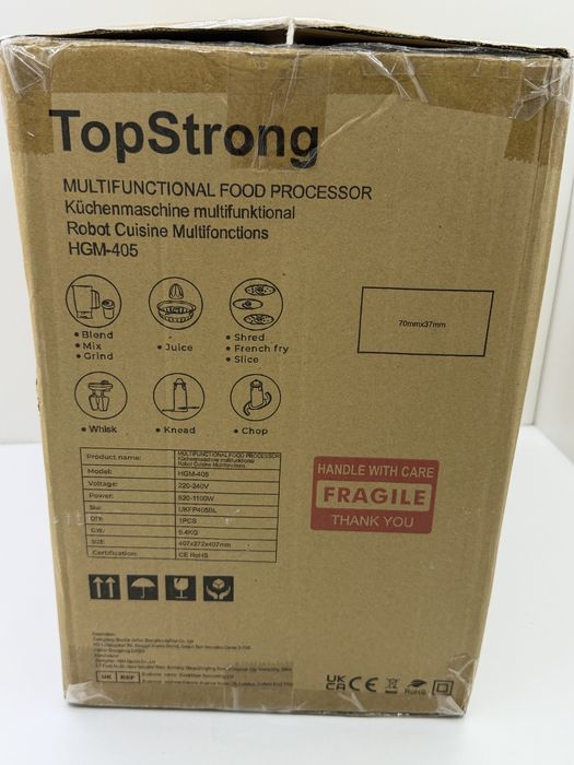 Robot de bucătărie multifuncțional TopStrong HGM-405, 1100W, Nou
