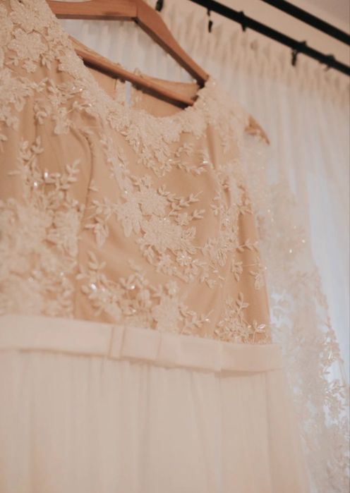 Rochie de mireasa ivoire, la comanda, ca noua