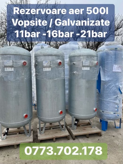 Rezervor de aer 500l ,Produs Nou ,Galvanizat /Zincat