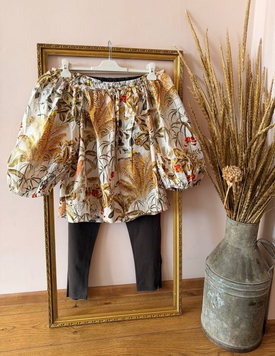 Дизайнерски Панталон KAFFE и бохо риза H&M