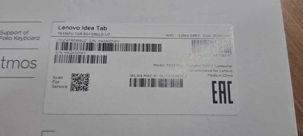 Продам планшет Lenovo TB336FU диагональ 11"